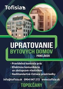 Upratovanie bytových domov Topoľčany