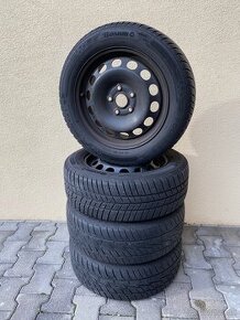 zimná sada 4x pneu na plech diskoch 5x112, 205/55 R16