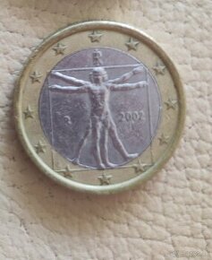 Predám zberateľskú mincu 1€ Leonardo da Vinci z roku 2002