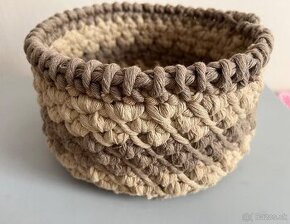 Handmade háčkované košíky z bavlny Macrame.