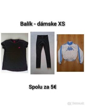 Balík - dámske oblečenie - veľkosť XS