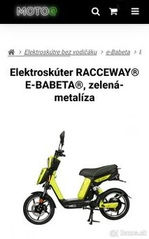 E-babeta moped skuter elektricky elektrobabeta