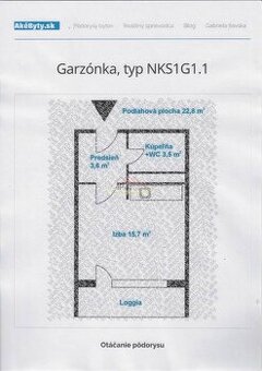 Predaj garsónky v pôvodnom stave na Jasovskej ul.