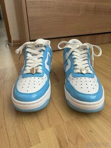 bape sta patent leather baby blue - 1