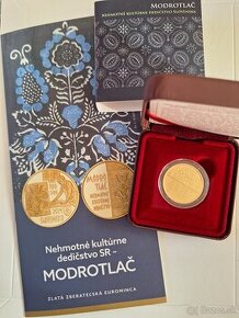 100 Eur zlatá minca MODROTLAC SK 2024