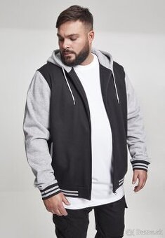 Nová Pánska mikina 2-tone Zip Hoody blk/gry veľkosť 4XL