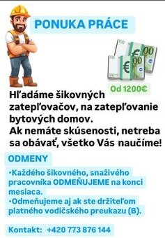 HĽADÁME ZATEPĽOVAČOV