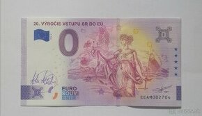 0 euro souvenir 20.výročie vstupu SR do Eu