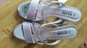 sandálky strieborné - 1