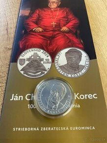 10€ Ján Chryzostom Korec - 100.výročie narodenia