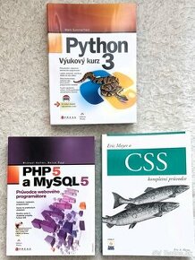 Predám knihy o programovaní - Python 3, PHP 5 a MySQL 5, CSS