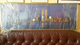 Plagat New York zaramovaný so sklom: 182cm x 57,5cm. - 1