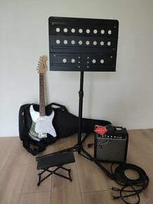 Elektrická gitara FENDER SQUIER set pre školáka.