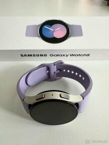 Galaxy Watch 5 40mm Silver/Purple - TOP stav + záruka