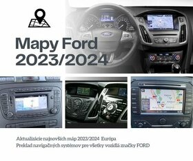 Aktualizácie navigácie FORD mapy 2024 SD karta