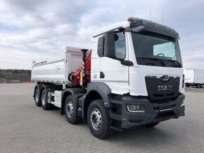 MAN TGS 35.470 (8x4), trojstranný sklápač s FASSI