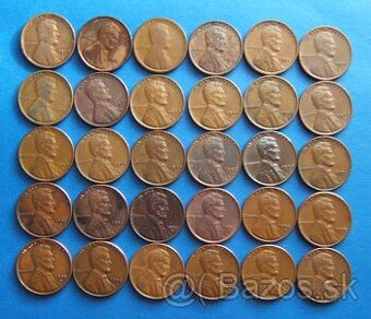 mince usa 1 cent lincoln - sady 1910-1958 a kusovky od 1961