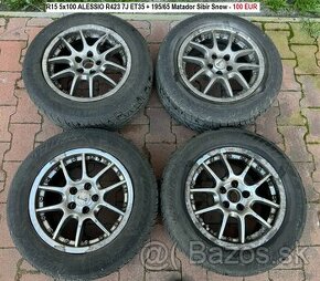 R15 5x100 ALESSIO R423 7J ET35 + 195/65 Matador Sibir Snow