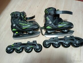 Korčule na ľad a inline (2 in 1) veľkosť č.29 až 32