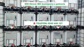 ☎️☎️☎️Potravinárske IBC kontajnery sudy 70L 300L 600L 1000L