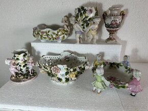 Figuralny porcelan miska amfora anjelik - 1