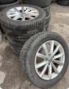 VW hliníkové disky 5x112 r17 letný komplet Nokian 225/55 r17