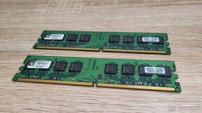 RAM Kingston 2x 1GB, DDR2 800MHz CL5, KVR800D2N5K2/2G