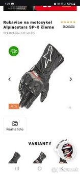 ‼️Rukavice Alpinestars SP-8 čierne veľkosť S‼️