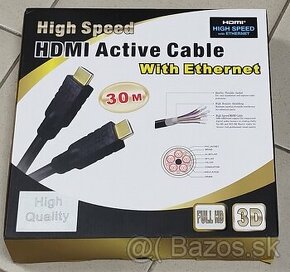nový PremiumCord HDMI High Speed s Ether,zo zesilovačom, 30m - 1