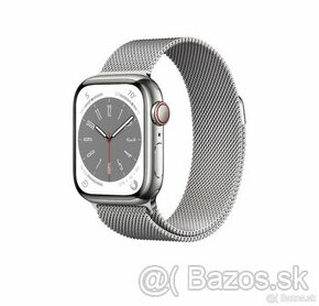 Apple Watch Silver Stainless Steel Case with Silver Milanese