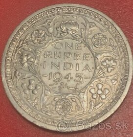 ONE RUPEE INDIA 1945 - 1