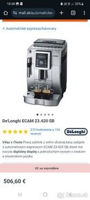 DELONGHI repasovaný kávovar