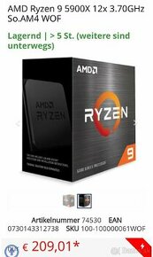 5900x - 5950x AMD ryzen am4 hľadám