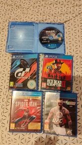 Hry na ps 4, spider mam, UFC 3,red dead redemption 2