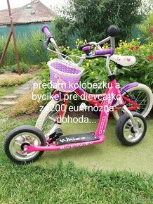 Kolobežka, bicykel