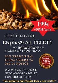 TOP - Certifikované ENplus® A1 pelety - 0,27% popol