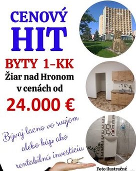 Byty na predaj - investicna prilezitost v Ziari nad Hronom