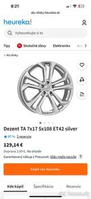 Predám disky R17 5x108