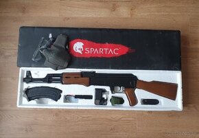 Airsoftová zbraň spartac ak47 + Maska a okuliare