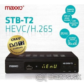 Multimediálny set-top box Maxxo Tuner DVB-T2 (HEVC/H.265) /