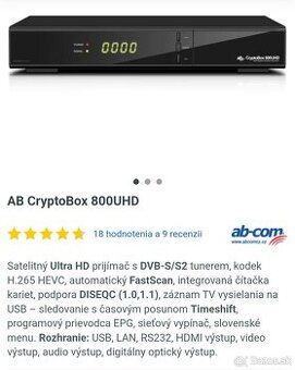 Predam Cryptobox 800UHD - rezervovane - 1