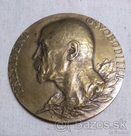 Medaila k smrti T.G.Masaryka 1937 - 60mm