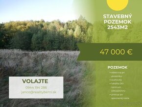 PREDAJ - STAVEBNÝ POZEMOK 2543 m2 ID 005-14-FIJA