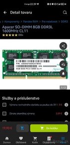 Apacer SO-DIMM 8GB DDR3L 1600MHz CL11 pre notebook