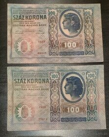 Staré bankovky 100 korun / kronen r.1912 bez přetisku - 1