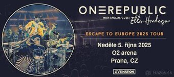 OneRepublic 5.10.2025 Praha AKTUALNE