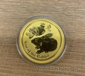Zlatá investičná minca Year of the Rabbit Rok Králika Lunárn