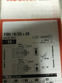 Kotvy do betónu Fischer FBN 16/25 + 45 - 1