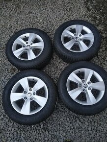 Alu 5 x 112 R 16 originál ŠKODA + pneu-100 % stav. - 1