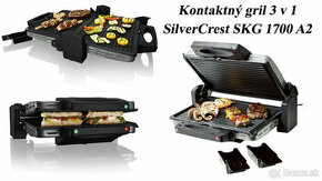 Kontaktný gril  značky SilverCrest  3v1